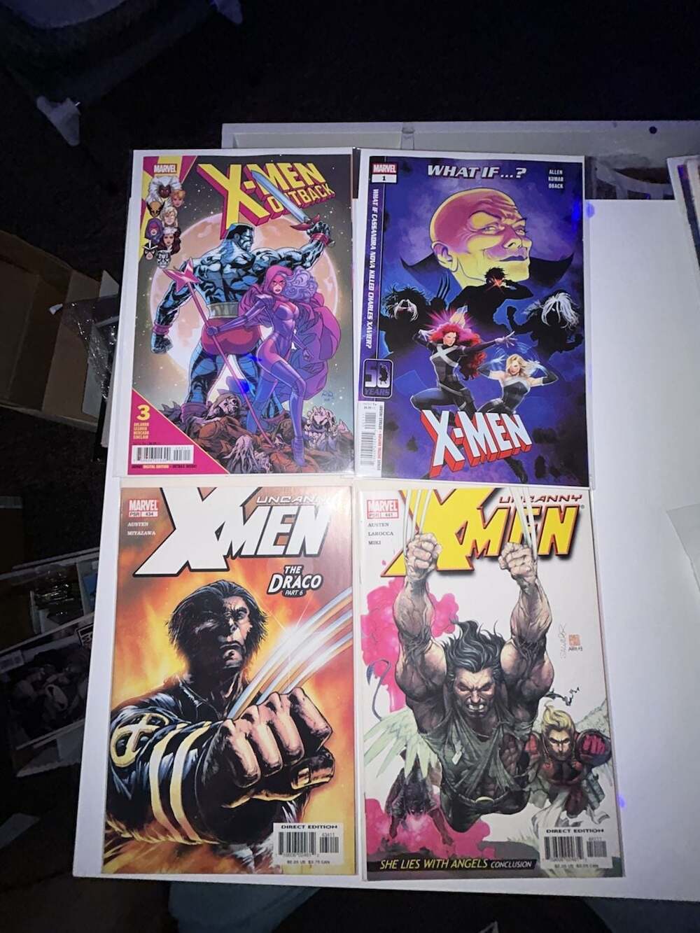 Lot of 4 Marvel X-Men Comic Books Uncanny X-Men What If X-Men Outback